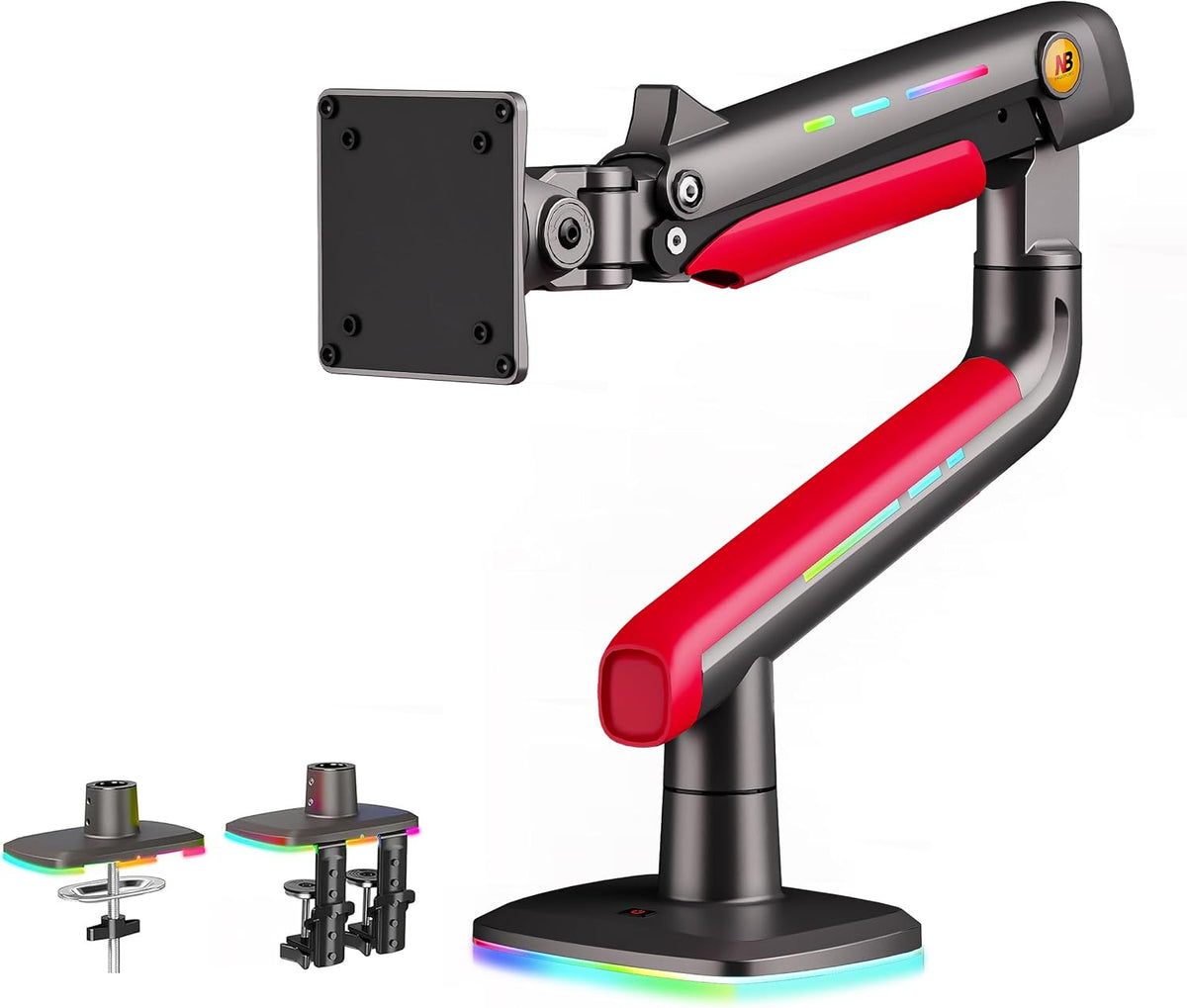 F5 大型モニターアーム RGBライト付き（最大60インチ・耐荷重20kg）
