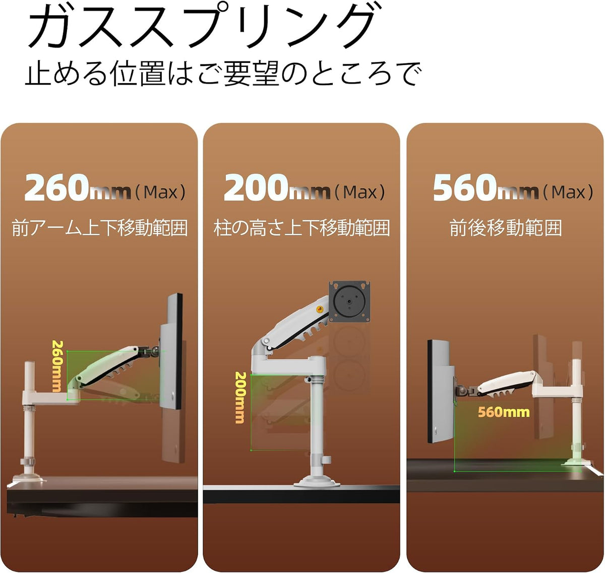 H180 デュアルモニターアーム ポール型（17〜32インチ・耐荷重各9kg）